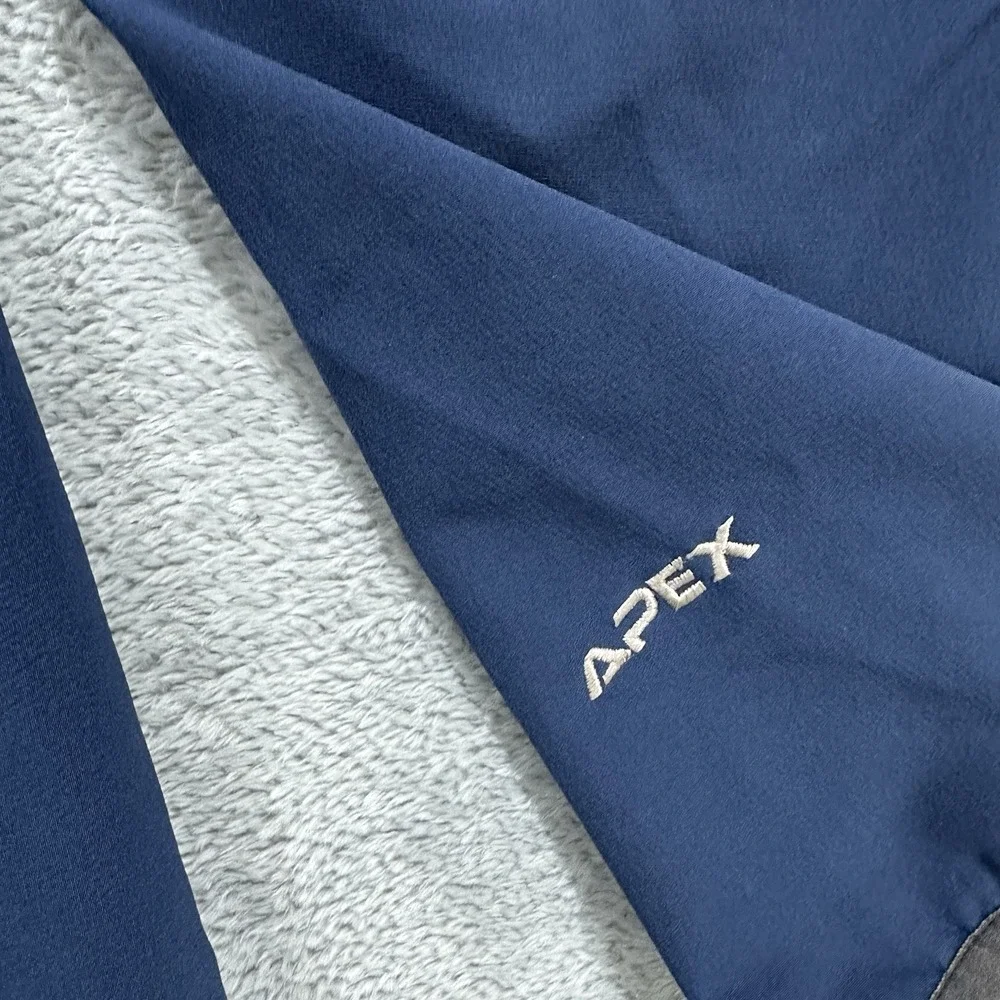 The North Face Apex 1/4 Zip Jacket Men Medium Blue Windbreaker Active